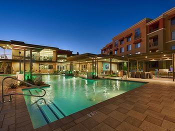 Pool in night